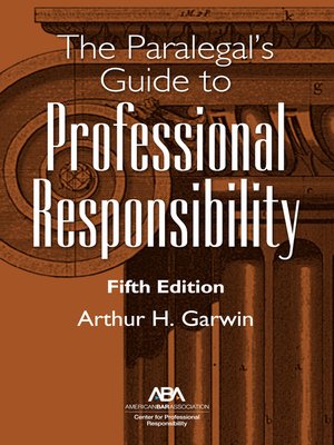 cover image of The Paralegal's Guide to Professional Responsibility